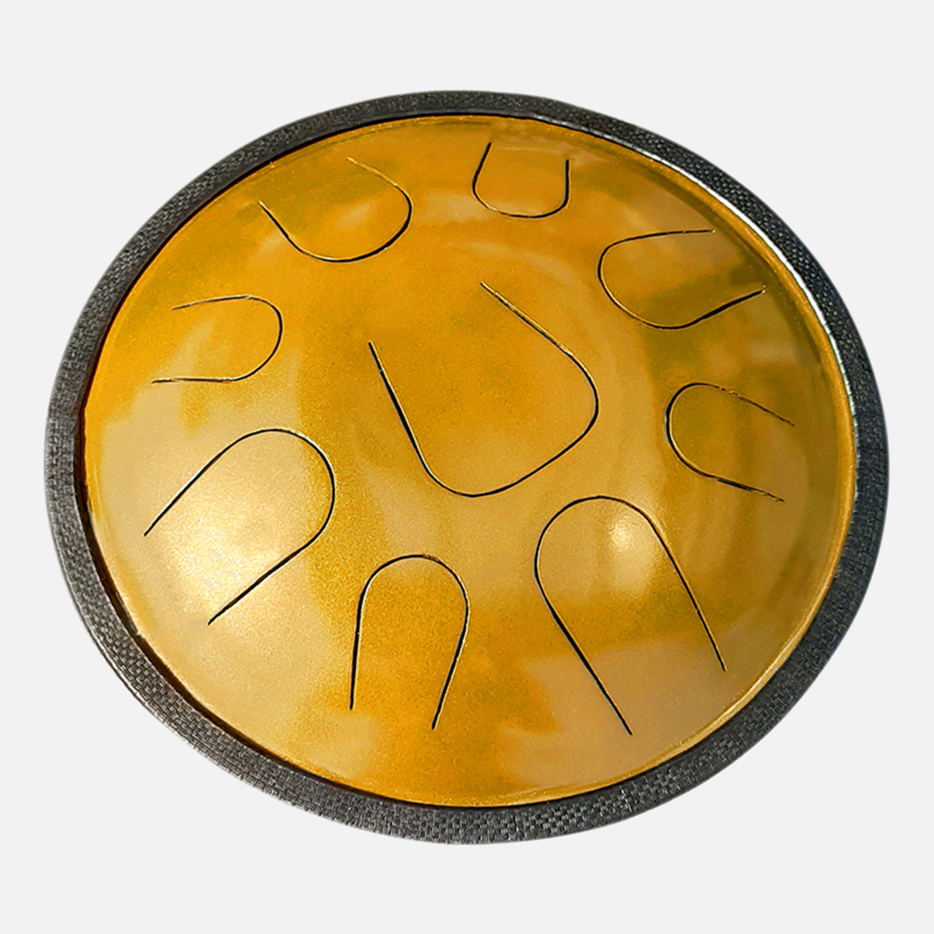 Close-up of LIDAH® Steel Tongue Drum tongues and finish