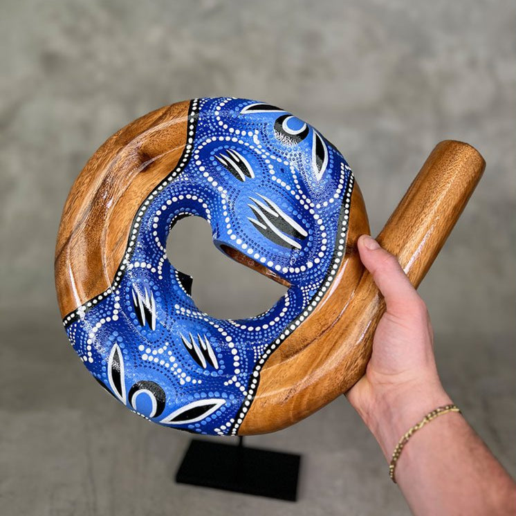 Blue LIDAH® Spiral Didgeridoo Studio Image