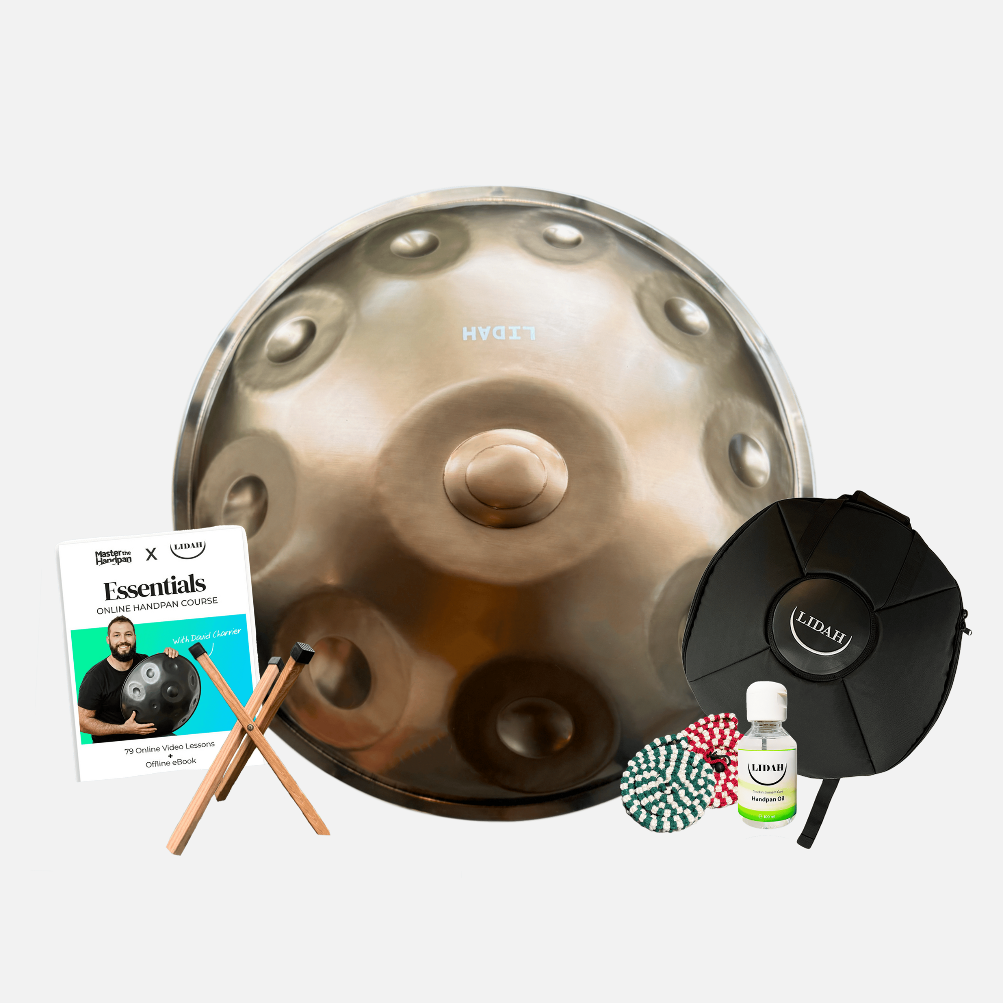 LIDAH® Stainless Steel Handpan Bundel Aanbieding