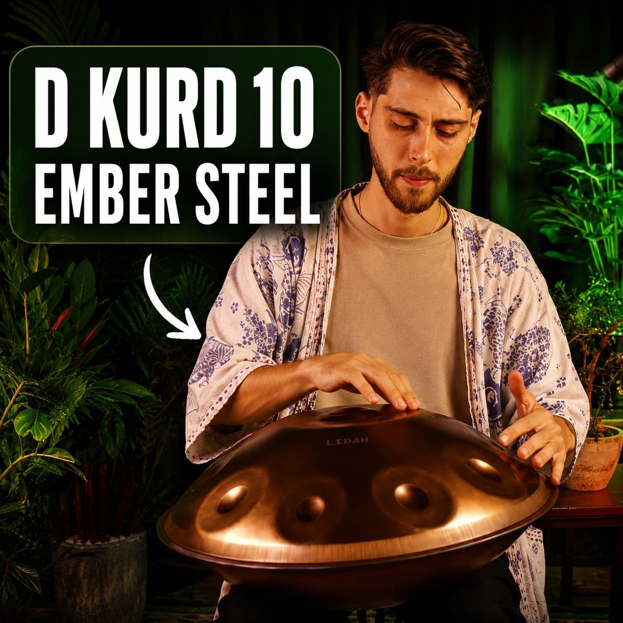 Playing Video of LIDAH® Stainless Steel Handpan D Kurd 10