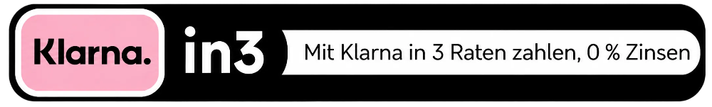 Bezahlen Sie mit Klarna in 3 Raten