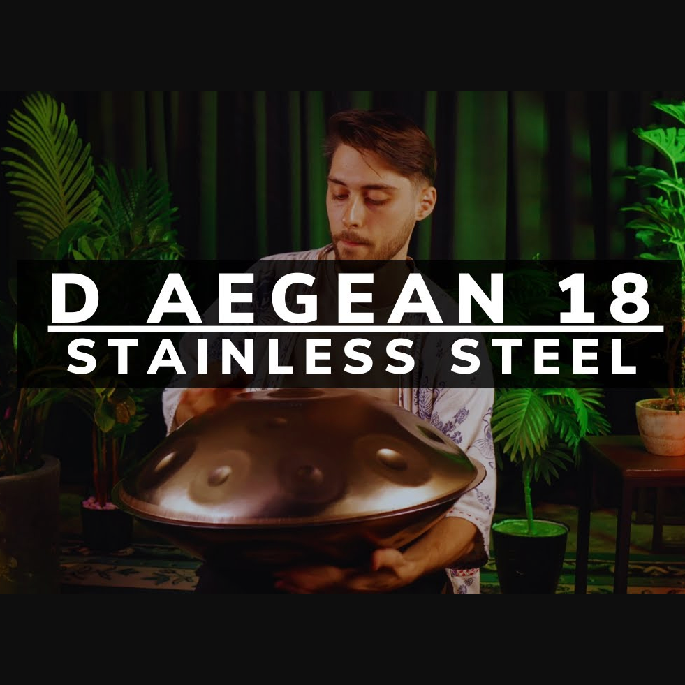 D-Aegean 18 Stainless Steel Handpan Being Played In the Studio
